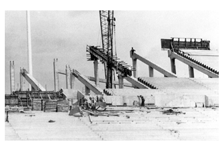 Construction of Tampa Stadium