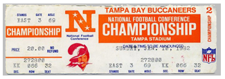 1976 Buccaneers Gamday Ticket Price